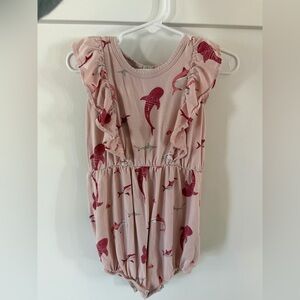 Kyte Baby pink shark bubble romper